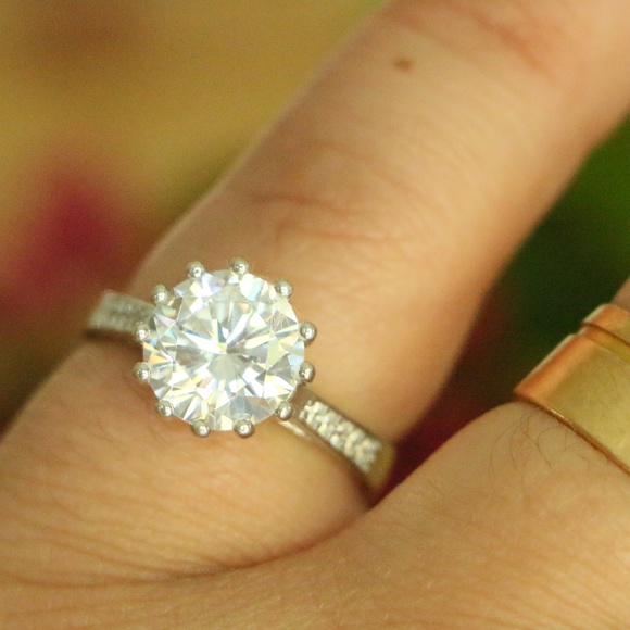 Sterling Silver Cubic Zirconia Wedding Jewelry - Picture 6 of 8